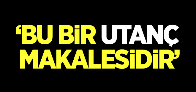 'Bu makale bir utançtır'