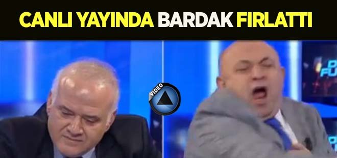 Sinan Engin bardak fırlattı