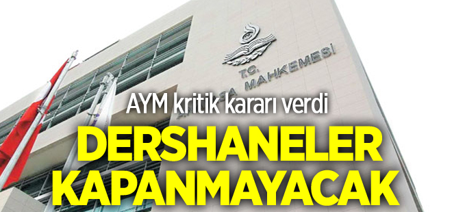 AYM'den dershaneler yasasına iptal