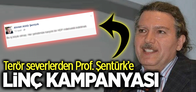 PKK severlerden Prof. Şentürk'e linç kampanyası