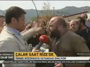 Rize'de yayın yapan İsmail Küçükkaya'ya tepki